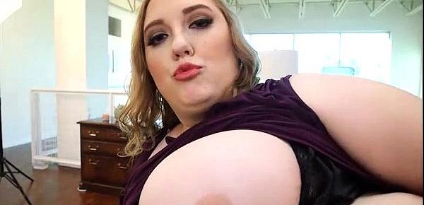  Sexy Busty BBW Boss Helps Relax her Employee
